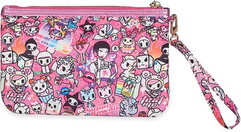 Tokidoki - حقيبة القراصنة القراصنة على مدار أسبوعين - مقصورات مضغوطة مزدوجة ، جيب الجهاز المبطن ، حزام قابل للتعديل ، الجيوب الخارجية والداخلية - أجهزة ذهبية ، بطانة ضجة in Kuwait