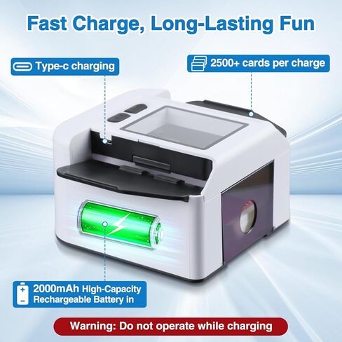 ماكينة خلط البطاقات الأوتوماتيكية لعدد 1-2 من الطوابق، آلة خلط البطاقات المحمولة منخفضة الضوضاء ذات الوضع المزدوج ووحدة خلط البطاقات السريعة القابلة لإعادة الشحن عبر USB-C للبوكر، لعبة ورق، UNO، تكساس هولدم، الحفلات والسفر in Kuwait
