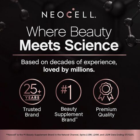 NeoCell Biotin Collagen Keratin Supplement | 80000mcg | 60 Capsules | Beauty B-Complex | Plus Hyaluronic Acid | Hair, Skin, and Nails in Kuwait