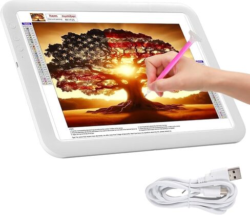 Rechargeable A4 LED Light Box with Carry Bag, elice Wireless Lightbox Drawing Light Table Light Pad Light Copy Board for Artist Sketching, Up to 8860 Lux Super Bright Lightpad for Cricut Weeding Vinyl in Kuwait