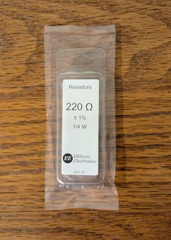 220 Ohm Resistor, 1/4 W, 1% (Pack of 10) in Saudi Arabia