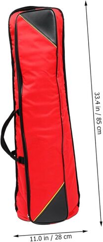 Yardwe Thick Waterproof Oxford Cloth Trombone Bag, Portable Tenor Trombone Storage Case Shoulder Strap, Red Instrument Protective Carrying Bag for Musicians in Saudi Arabia