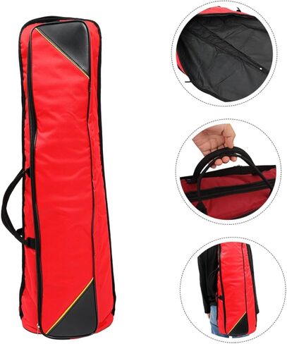 Yardwe Thick Waterproof Oxford Cloth Trombone Bag, Portable Tenor Trombone Storage Case Shoulder Strap, Red Instrument Protective Carrying Bag for Musicians in Saudi Arabia