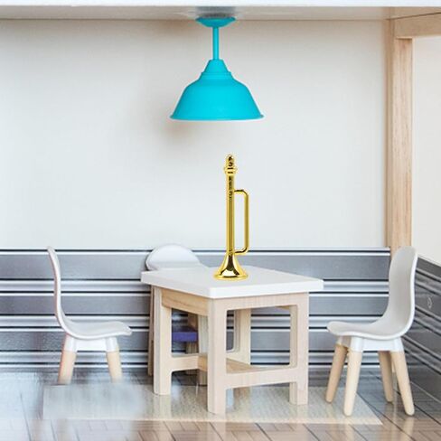 Zerodeko 10PCS Dollhouse Musical Trumpet Instruments, Plastic Musical Instrument Model, Tiny Instruments Set for Dollhouse Decor Accessories in Kuwait