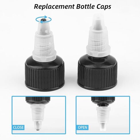 50Pcs 20/410 Plastic Squeeze Bottle Cap,Black Natural twist top caps,Squeeze Bottle Replacement Twist Caps Dispensing Caps for Squeeze Bottles Glue Bottles in Saudi Arabia