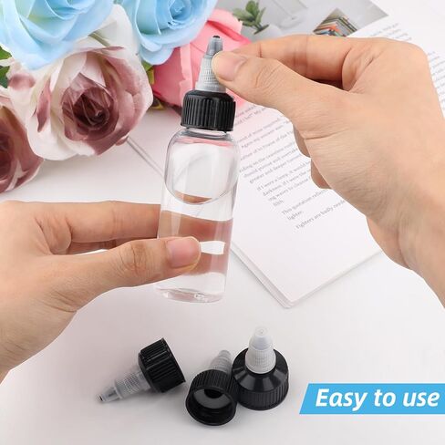 50Pcs 20/410 Plastic Squeeze Bottle Cap,Black Natural twist top caps,Squeeze Bottle Replacement Twist Caps Dispensing Caps for Squeeze Bottles Glue Bottles in Saudi Arabia