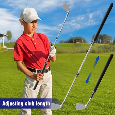 Junior Golf Clubs Set for Right Hand,3 Pcs Training Set with Wood Iron Putter,Telescopic Club The Adjustable Length Golf Club for Teens & Adults in Kuwait