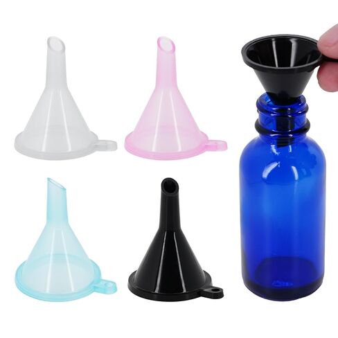 Mini Funnel 4-Pack for Lab Bottles, Sand Art, Perfume, Spice, Powder, Essential Oil, Recreational, Kitchen Food Grade Small Plastic (4colors) in Saudi Arabia
