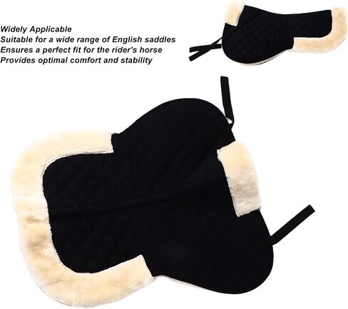 English Saddle Pads for Horses,Purpose Saddle Pad,Thickened Cotton Saddle Pad for Enhanced Shock Absorption and Balance – for English Equestrian Riding, Suitable for All Horses in Kuwait