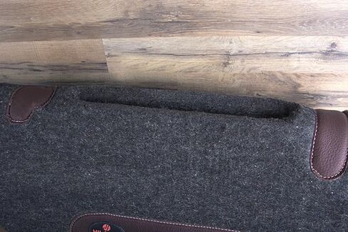HILASON Western Wool Felt Horse Saddle Pad W/Distressed Wear Leather Made in USA | for Horses in Saudi Arabia