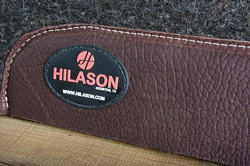 HILASON Western Wool Felt Horse Saddle Pad W/Distressed Wear Leather Made in USA | for Horses in Saudi Arabia