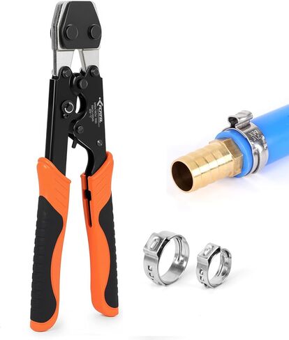 KF CPTEC PEX Clamp Tool for 1/2 inch and 3/4 inch PEX clamp rings - Pipe clamp crimping tools for 3/8 to 1 inch PEX cinch clamps, PEX clamp pliers in Saudi Arabia