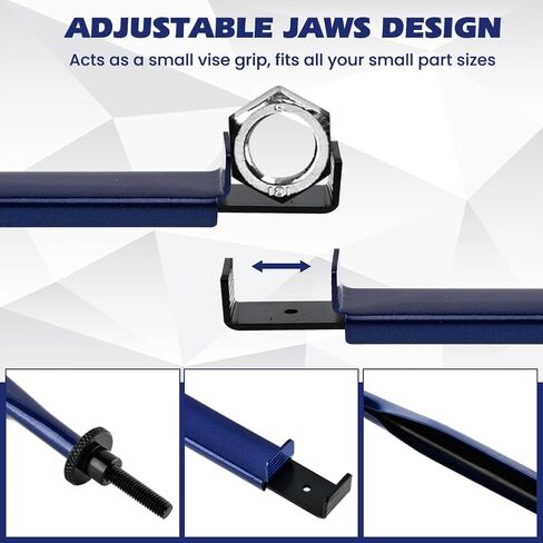 Tri-Pack Extension Clamp Wrench Extender Tool for Tight Spaces,Holds Nuts,Bolts,Hose Clamps, Adjustable Long Reach Tight Tool for Vise Grips,Pipe Vise Wrench(7.45''/10.5''/14.5'') in Kuwait