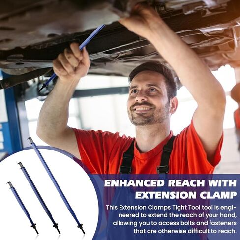Tri-Pack Extension Clamp Wrench Extender Tool for Tight Spaces,Holds Nuts,Bolts,Hose Clamps, Adjustable Long Reach Tight Tool for Vise Grips,Pipe Vise Wrench(7.45''/10.5''/14.5'') in Kuwait