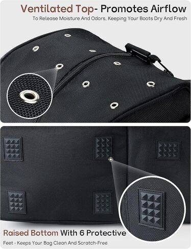 FitsT4 Sports Equestrian Boot Bag Comfort Grip Multi-Functional Horse Riding Gear Pack for Helmet Horsewhip Padded Divider Equipment in Saudi Arabia