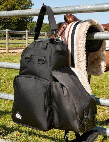 FitsT4 Sports Equestrian Boot Bag Comfort Grip Multi-Functional Horse Riding Gear Pack for Helmet Horsewhip Padded Divider Equipment in Saudi Arabia