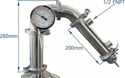 وعاء SS معياري مقاس 2 بوصة مع مكثف طويل 8 بوصة in Kuwait