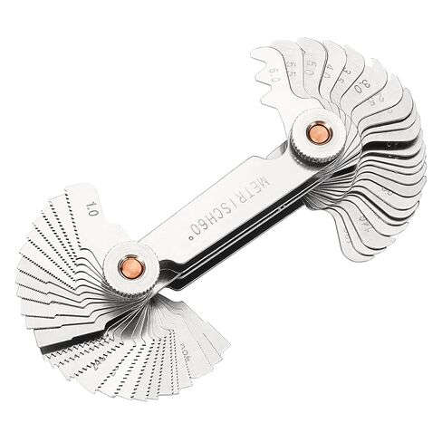 Professional Thread Gauge, 3-in-1 Thread Pitch Gauge: Metric 60°, Whitworth 55° & US SAE 60° Screw Gauge Set – Stainless Steel Thread Checker with Locking Device for Automotive, Workshop & Plumbing in Kuwait