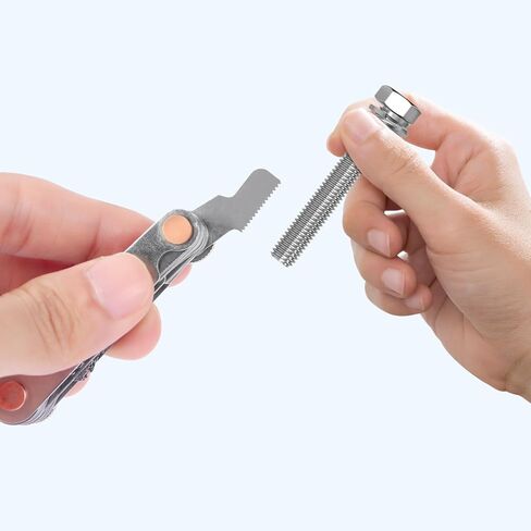 Professional Thread Gauge, 3-in-1 Thread Pitch Gauge: Metric 60°, Whitworth 55° & US SAE 60° Screw Gauge Set – Stainless Steel Thread Checker with Locking Device for Automotive, Workshop & Plumbing in Kuwait