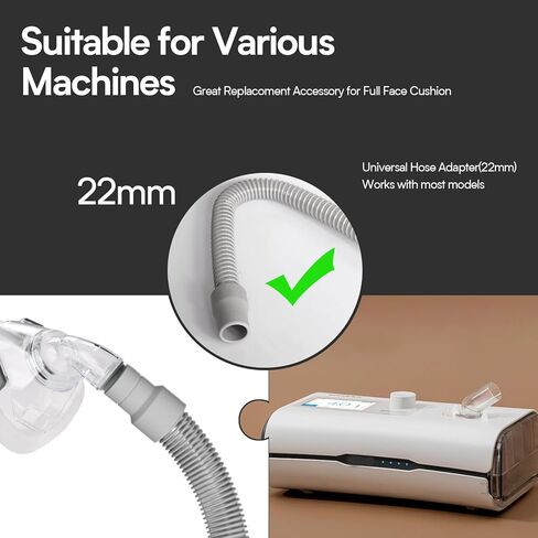 قناع CPAP لكامل الوجه، قناع CPAP للأنف من سلسلة TMS Comfort يتضمن غطاء رأس ووسادة وإطار ومرفق (مقاس متوسط) in Kuwait