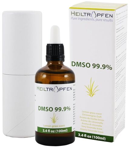 DMSO 99.9% Pharma Grade Ingredients | Lemon Grass Scent - Dimethyl sulfoxide Liquid | 3.4 Oz - 100 ml | High Purity | Third-Party Tested | Heiltropfen® in Kuwait
