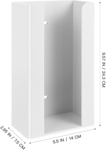 iplusmile موزع منظم صندوق القفازات الشفاف المثبت على الحائط للقفازات التي تستخدم لمرة واحدة وتخزين الأنسجة مقاس 9.44 × 5.51 × 2.95 بوصة حامل قفاز أكريليك للاستخدام المنزلي في المختبر in Kuwait