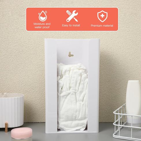 iplusmile موزع منظم صندوق القفازات الشفاف المثبت على الحائط للقفازات التي تستخدم لمرة واحدة وتخزين الأنسجة مقاس 9.44 × 5.51 × 2.95 بوصة حامل قفاز أكريليك للاستخدام المنزلي في المختبر in Kuwait