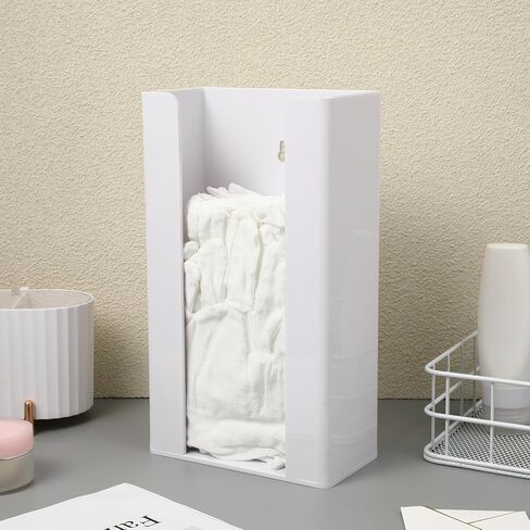 iplusmile موزع منظم صندوق القفازات الشفاف المثبت على الحائط للقفازات التي تستخدم لمرة واحدة وتخزين الأنسجة مقاس 9.44 × 5.51 × 2.95 بوصة حامل قفاز أكريليك للاستخدام المنزلي في المختبر in Kuwait