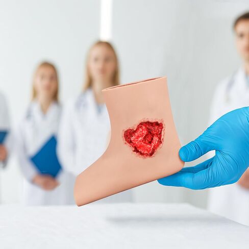 Ankle Bullet Wound Packing Trainer Sleeve, GSW Stop The Bleeding Training Simulator for Hemostasis Practice, Realistic First Aid & Emergency Response Demonstration in Saudi Arabia