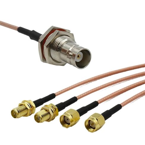 RG316 Q9 BNC أنثى إلى SMA RPSMA ذكر كابل ضفيرة متحد المحور 1 قطعة (نوع 1,100 سنتيمتر) in Kuwait