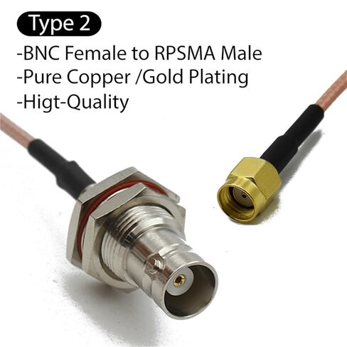 RG316 Q9 BNC أنثى إلى SMA RPSMA ذكر كابل ضفيرة متحد المحور 1 قطعة (نوع 1,100 سنتيمتر) in Kuwait
