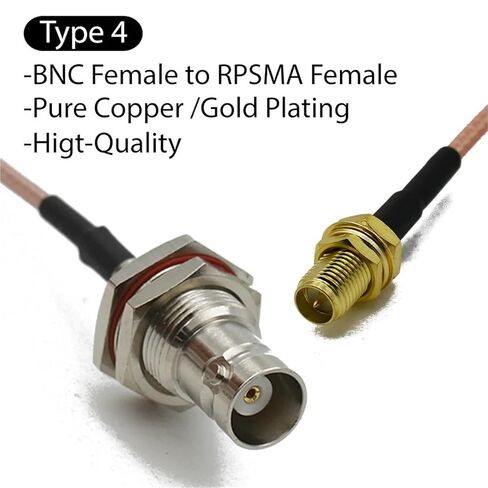 RG316 Q9 BNC أنثى إلى SMA RPSMA ذكر كابل ضفيرة متحد المحور 1 قطعة (نوع 1,100 سنتيمتر) in Kuwait