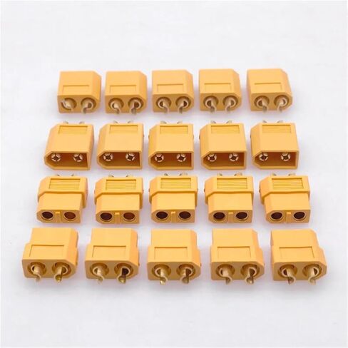20-100Pcs XT60 Male Plugs Mountable Connector Power Battery Fixed Version Female XT60E(Male,50PCS) in Saudi Arabia