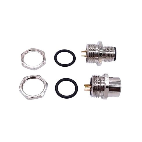 M12 3pin 4pin 5 8Pin Sensor Connector Panel Back Mount Flange Socket Threaded Coupling Male&Female A Code Connectors 1Pcs(M12 Female 5pin) in Saudi Arabia