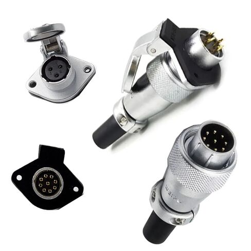 WS16 TQ/ZG 2pin 3pin 4pin 5pin 7pin 9pin 10pin IP65 M16 موصل الطاقة الكهربائية لحام المقبس + غطاء الوجه سريع القفل 1 قطعة (قابس 7pin) in Kuwait
