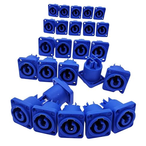 25Pcs Power Connector 3 Pins 20A 250V Speaker Panel Socket Female(25PCS Grey) in Saudi Arabia