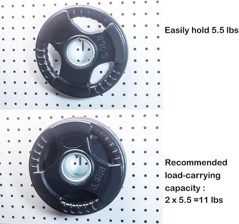 KINOMI 37 Pieces 2 Inch Black Pegboard Hooks Heavy Duty Pegs Pegboard Accessories for 1/4 in and 1/8 in Peg Boards in Garages, Tool Sheds, Basements etc in Kuwait