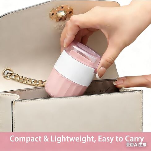 3-in-1 Pill Crusher and Cutter with Storage, BPA-Free Pill Grinder for Fine Powder, Stainless Steel Blade & Grinding Head, Portable Pill Splitter for Elderly, Pets, Travel (Pink) in Saudi Arabia