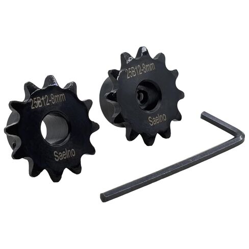 2PCS #25 Roller Chain Sprocket Type B 8mm Bore 12 Tooth, Hardened Antirust 1045 Steel Drive Sprockets 25B12-8mm in Saudi Arabia