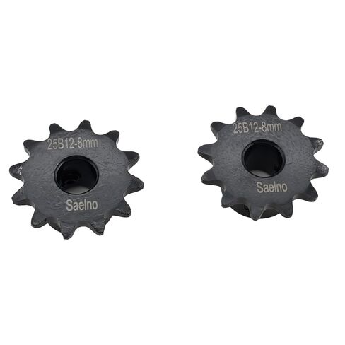 2PCS #25 Roller Chain Sprocket Type B 8mm Bore 12 Tooth, Hardened Antirust 1045 Steel Drive Sprockets 25B12-8mm in Saudi Arabia