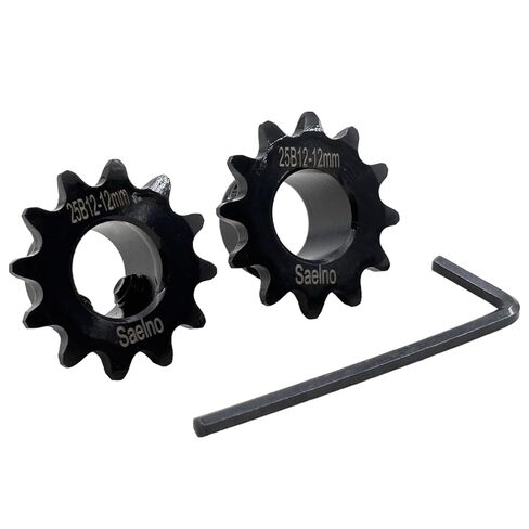 2PCS #25 Roller Chain Sprocket Type B 12mm Bore 12 Tooth, Hardened Antirust 1045 Steel Drive Sprockets 25B12-12mm in Saudi Arabia