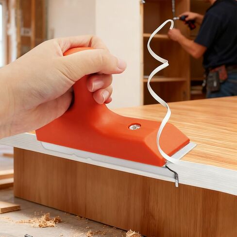 Edge Banding Trimmer with Sharp Stainless Steel Blades and Ergonomic Grip for Veneer, PVC, and ABS on Straight, Curved, and Chamfered Edges, Woodworking Trimmer For Deburring(Red) in Kuwait