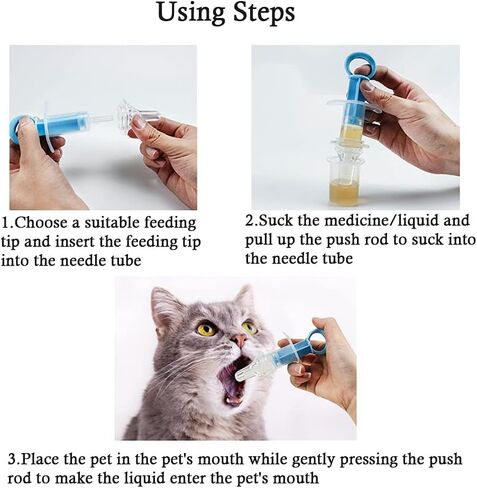 1Pc Blue Pet Medicine Feeder Liquid Oral Syringe Milk Nursing Bottles Syringe Soft Tip Plastic Pet Medical Feeding Tool for Dog Puppy Cat, Kitten Nursing Supplies in Kuwait