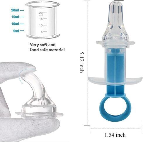 1Pc Blue Pet Medicine Feeder Liquid Oral Syringe Milk Nursing Bottles Syringe Soft Tip Plastic Pet Medical Feeding Tool for Dog Puppy Cat, Kitten Nursing Supplies in Kuwait