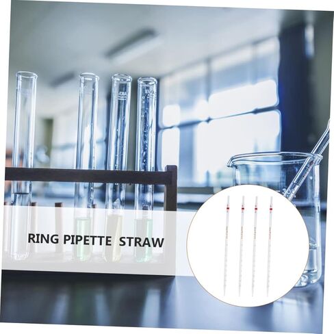 OUNONA 4pcs Graduated Glass Ring Pipette for Precise Fluid Transfer Experiments Essential Measuring Tools for Chemistry and Laboratory Use in Saudi Arabia