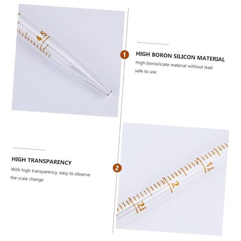OUNONA 4pcs Graduated Glass Ring Pipette for Precise Fluid Transfer Experiments Essential Measuring Tools for Chemistry and Laboratory Use in Saudi Arabia