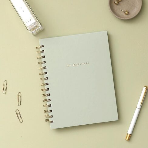 Blue Sky Everygirl Journal ، 6 "× 8" ، غطاء حكيم غير مؤرخ ، ناعم ، سلك السلامة ، مطالبات موجهة للعافية ، الذهن والانعكاس (SAGE) in Kuwait