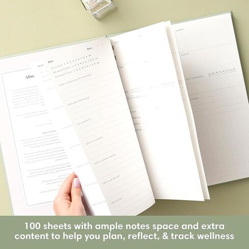 Blue Sky Everygirl Journal ، 6 "× 8" ، غطاء حكيم غير مؤرخ ، ناعم ، سلك السلامة ، مطالبات موجهة للعافية ، الذهن والانعكاس (SAGE) in Kuwait