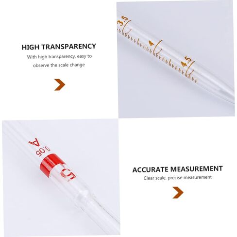4pcs Long Pipettes Glass Ring Pipettes for Lab Safe Borosilicate Material Precise Measuring Easy to Use in Saudi Arabia