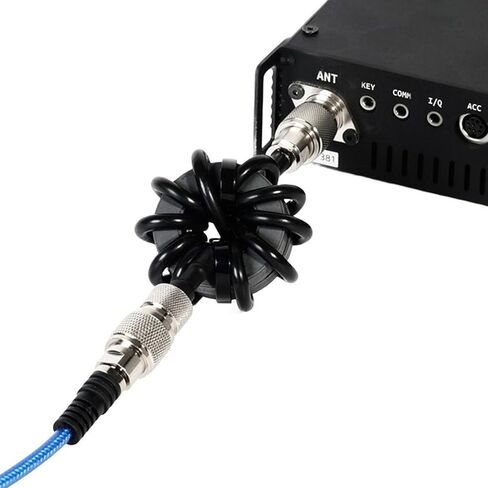 Shortwave Choke Rings, 1.8 30MHz 600W 1:1Current Balun Common Mode Current Suppression, with M Male to M Female Connector, for HF Shortwave Radio Anti Interference in Saudi Arabia